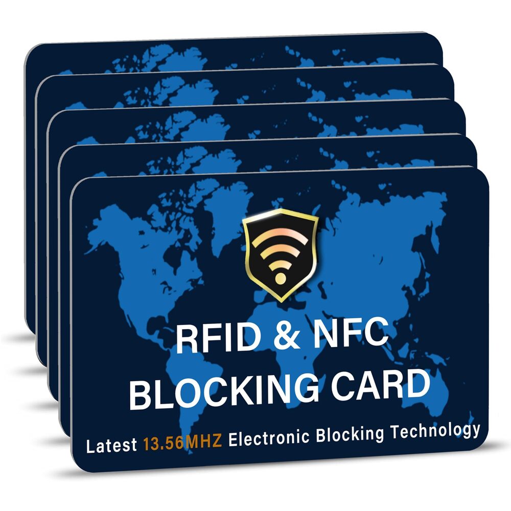 7129 5 Pack RFID Blocking Card NFC Contactless Debit/Credit Card ATM